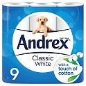 Andrex White Toilet Rolls 9pk 